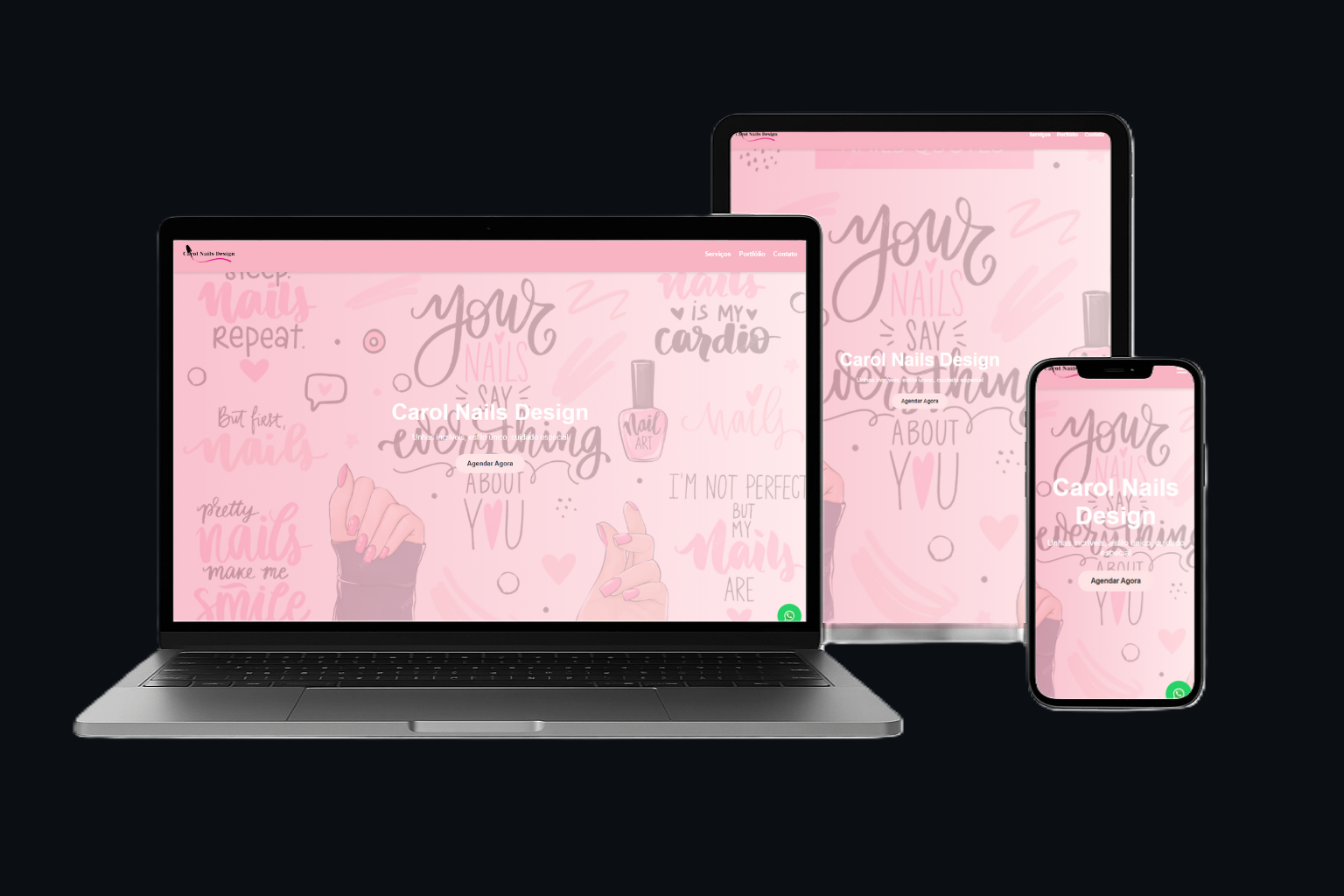 Site responsivo — Carol Nails Design
